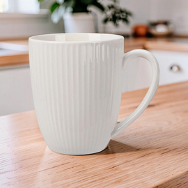 Cana Siaki "Ribbed" New Bone, portelan, 370 ml