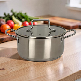 Кастрюля со стеклянной крышкой EH, 1.95 Л, 18х9 см