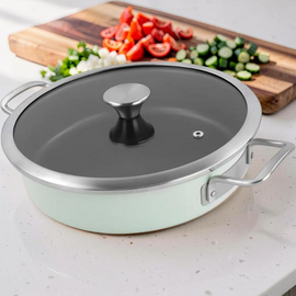 Круглая форма с крышкой DELIMANO Nordic, Mint, 28 см