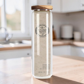 Borcan din sticla cu capac-sfesnic EH, 1.5l, 31 cm