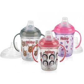 Pahar NUBY NV0414016, Cu cioc moale, "Tritan", De la 6 luni, 240 ml