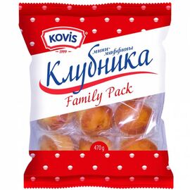 Мини-кексы с клубничной начинкой KOVIS, 470 г