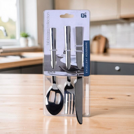 Set de tacimuri EH, inox: furculita, cutit, lingura, 3 buc