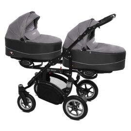 Carucior pentru gemeni BABYACTIVE Twinni, 2 in 1, Silver