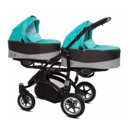 Carucior pentru gemeni BABYACTIVE Twinni Tropic, 2 in 1, Green