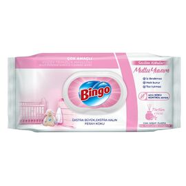 Влажные салфетки BINGO HAPPY, Универсальные , Чистящие, 96 шт