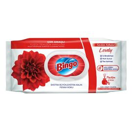 Влажные салфетки BINGO LOVELY, Универсальные , Чистящие, 96 шт