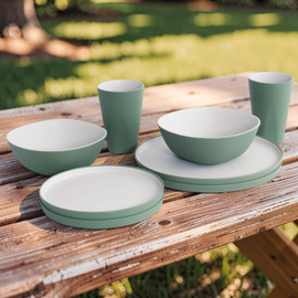 Set vesela Outwell Gala 2 Person Dinner Shadow Green
