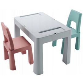 Столик и 2 стульчика TEGA BABY TI-011-174 "Teggi Multifun", серый/розовый/бирюзовый