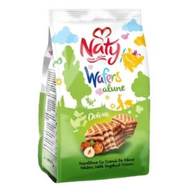 Vafe NATY cu crema de alune, 140 g