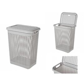 Coș pentru rufe Econova, Cu capac, 50 L, 42X31X56 cm