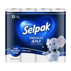 Туалетная бумага SELPAK, 4 слоя, 32 рулона