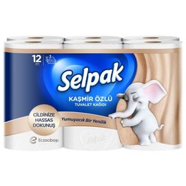 Hartie igienica SELPAK Cashmere, 3 straturi, 12 role