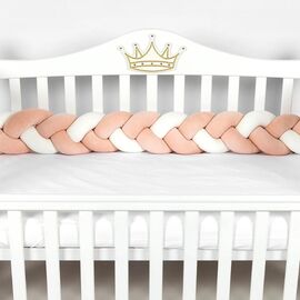 Protectie pentru patut PERNAMEA Codita, 120x15 cm, Roz