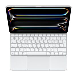 Husă cu tastatură APPLE Magic Keyboard, Pentru iPad Pro 13-inch, (M4/M5), Russian, White, Model A2974