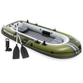 Barca gonflabila INTEX “Seahawk 3”, Cu vasle si pompa, 295x137x43 cm