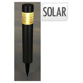 Felinar pe baterie solara Tija, H42 cm, D7.5 cm, inox , antracit