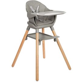 Scaun de masa 2in1 Kikkaboo Woody, Grey 2024