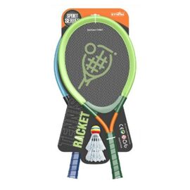 Set de rachete textile pentru badminton Jiadihong 9936A, cu 2 fluturasi, culori diferite, ZJA360776