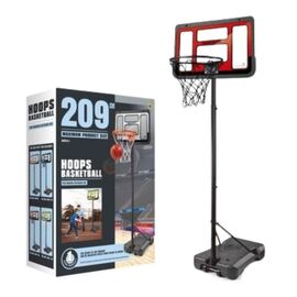 Set de baschet pentru copii JLLSPORTS, Cu minge și pompă, 209 cm