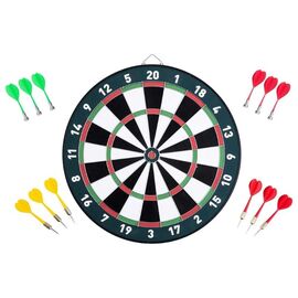 Set de darts cu două fețe JLLSPORTS, Cu 6 săgeți, Diametru 73 cm