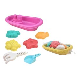 Set "Barca" JIADIHONG, Cu jucarii pentru plaja, 7 buc