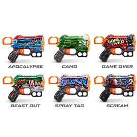 Blaster X-SHOT Skins Menace Gun cu 8 cartuse