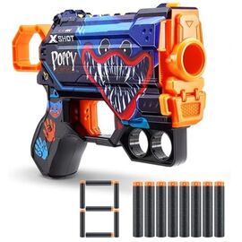 Jucarie pistol X-SHOT Skins Menace Poppy Playtime Jumpscare S1 cu 8 cartuse
