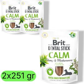 Set BRIT Dental Calm, Pentru caini, Cu canepa si talpa-gastei, 251 gr, 2 buc