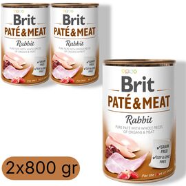 Set BRIT Pate & Meat, Pentru caini, Pate cu iepure, 800 gr, 2 buc