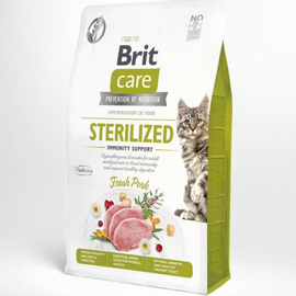 Hrana uscata BRIT GF Sterilized Immunity pentru pisici, cu porc, 7 kg
