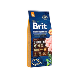 Hrana uscata BRIT Premium Adult pentru câini M, cu pui, 15 kg