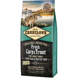 Сухой корм CARNILOVE Fresh, Для собак, С карпом и форелью, 12 кг
