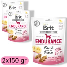 Set recompense BRIT Endurance, Pentru caini, Cu miel si banana, 150 g, 2 buc