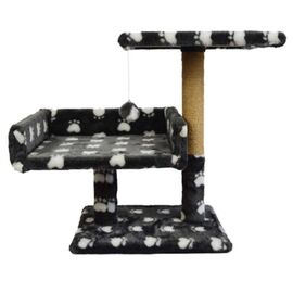 Suport pentru ascutit gheare pisici sofa, gri, cu labute, 30x38x50 cm