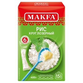 Orez slefuit MAKFA cu bob rotund, 400 g