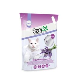 Asternut SANICAT Diamonds, Pentru pisici, Lavanda, 5 l