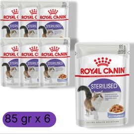 Set hrana umeda ROYAL CANIN Jelly, Pentru pisici sterilizate, 85 g, 6 buc
