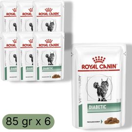 Set hrana umeda ROYAL CANIN Diabetic, Pentru pisici, 85 gr, 6 buc