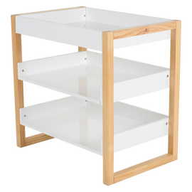 Masă de înfășat MONI Timber, 82×54×80 cm, alb