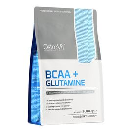 Supliment alimentar OSTROVIT NUTRITION BCAA + Glutamina, capsuni-fructe de padure, 1000 gr