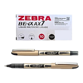 Pix cu gel ZEBRA BE& AX7, 0,7 mm, corp auriu, cerneală neagră