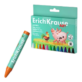 Set de creioane cerate ERICHKRAUSE Baby Jumbo, 12 culori