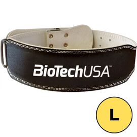 Curea BIOTECHUSA Bodybuilding, din piele, neagra, L