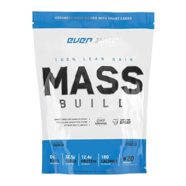 Gainer EVERBUILD 100% Mass Build Cherry, Cireșe, 1000 g