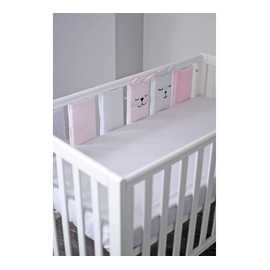 Set de protecție pentru pătuț VERES Fence-bumper Summer Kitty pink 154.05.13, 6 piese