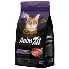 Hrana uscata pentru pisici adulte ANIMALL cu curcan si rata proaspete, 1.5 kg