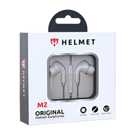 Căști HELMET 3,5 mm cu microfon M2 Series, albe