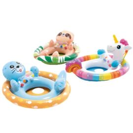 Cerc gonflabil INTEX cu decupaje pentru picioare, panala 23 kg, 3-4 ani, 3 modele, 76 х 58 cm