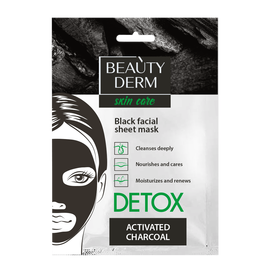Masca cu folie pentru fata BEAUTYDERM, detox, 25 ml